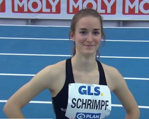 Deutsche  Hallenmeisterschaften - Antonia Schrimpf mit ihren Start hochzufrieden